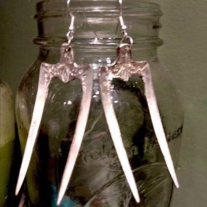 Handmade Upcycled Fork U Earrings